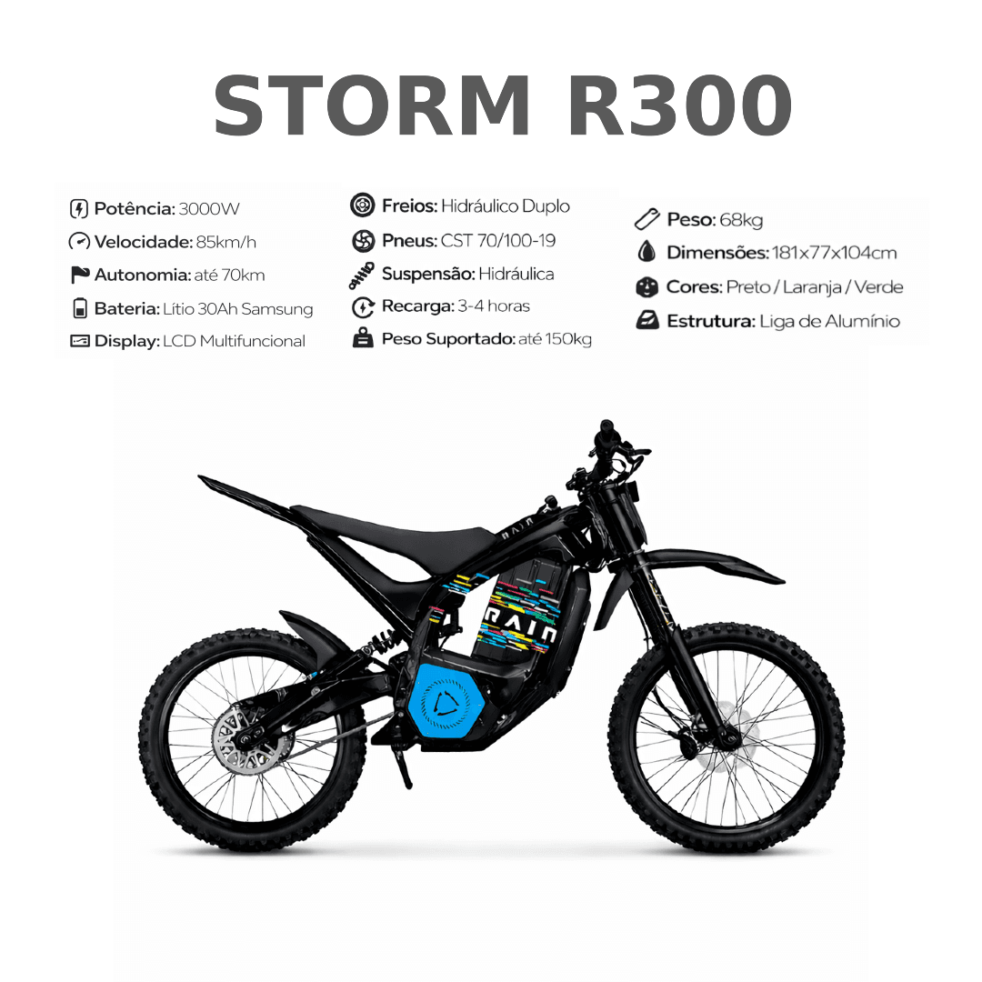 Moto Elétrica Rain Storm R300 gallery 1